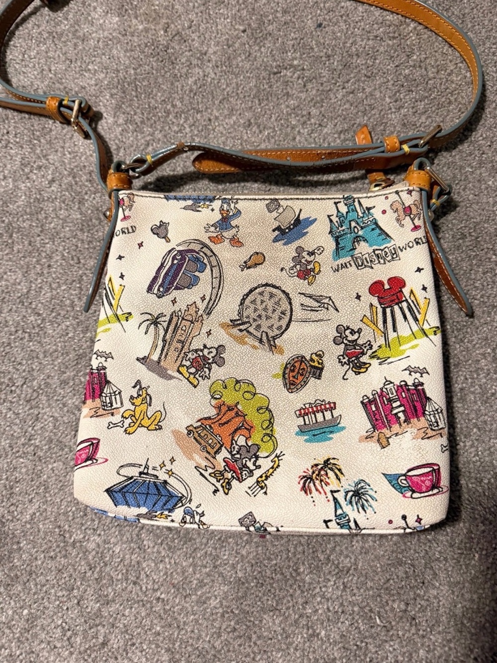 Dooney & Bourke White Disney Parks Sketch Print Crossbody - Picture 6 of 6